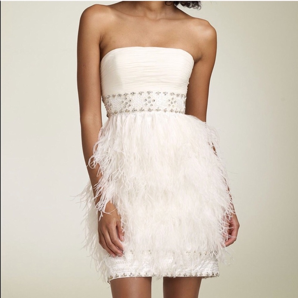 Sue Wong Ostrich Feather Cocktail dress size 2